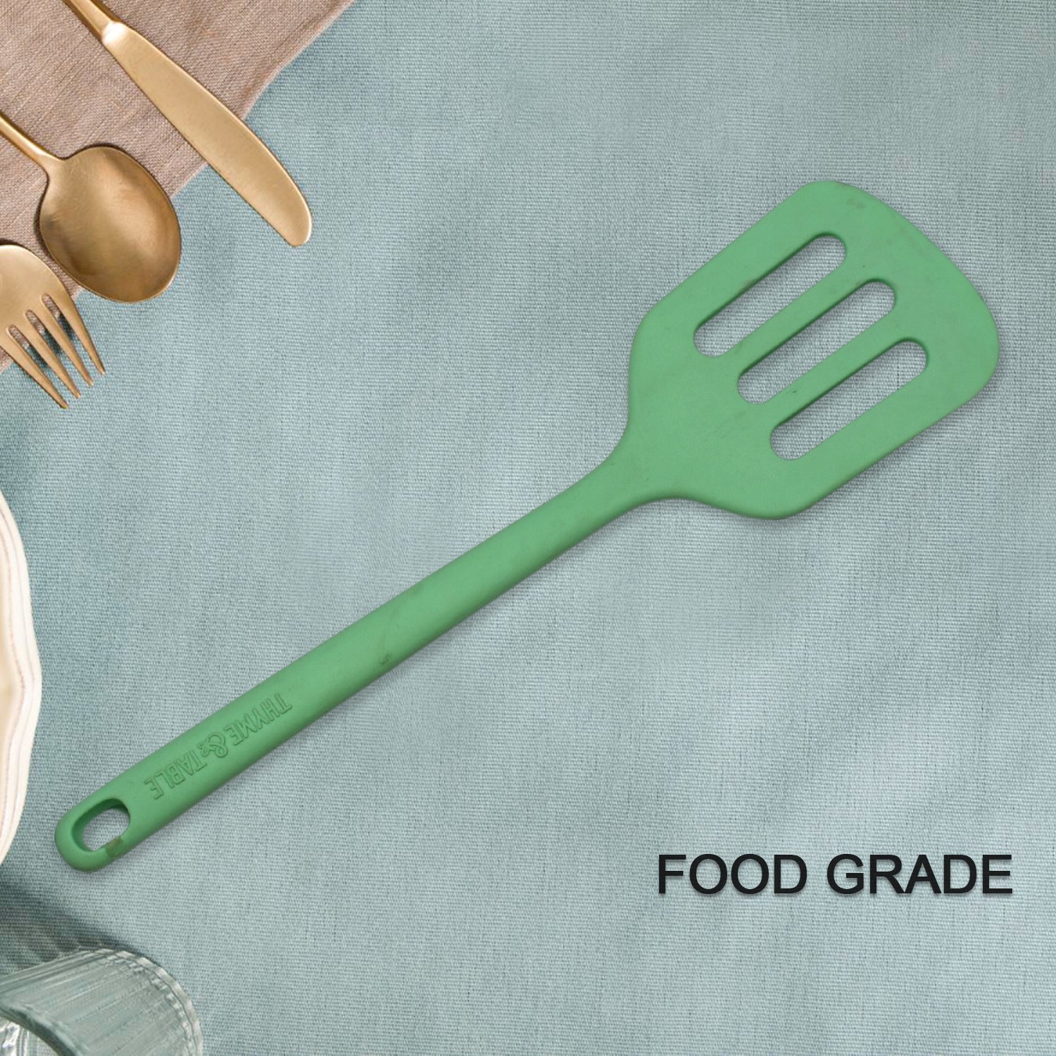 5401 Non-stick High Temperature Resistance Slotted Silicone Turners Cooking Spatula. DeoDap 5401 Non-stick High Temperature Resistance Slotted Silicone Turners Cooking Spatula. DeoDap